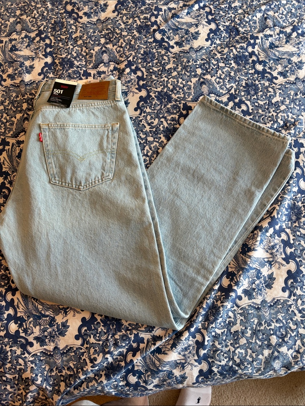 Levi's 501 90 premium straight Jeans in Light Wash Blue